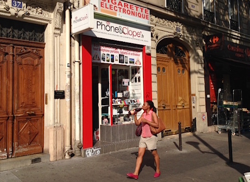 Check out the options available in unaffiliated mobile shops, like this one in Paris. Photo: EuroCheapo