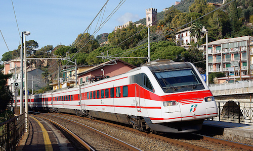 All aboard... a Trenitalia train near Genova. Photo: mauboi