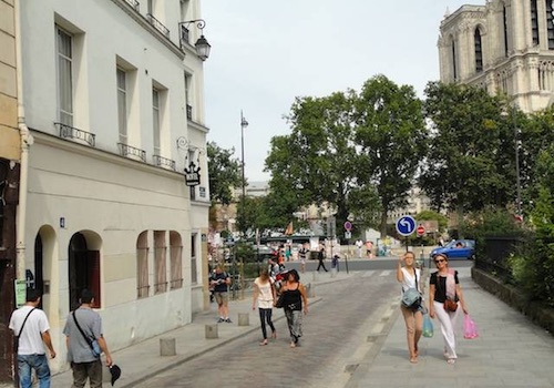 The Hotel Esmeralda is located across the Seine from Notre Dame. Book it well in advance. Photo: EuroChepo