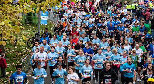 See these runners in Amsterdam's marathon? They almost all needed a hotel room. Photo: archeon
