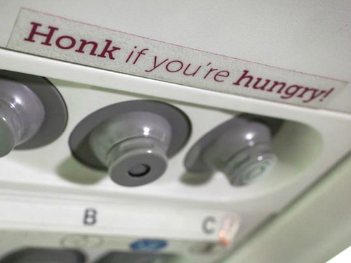 If you’re hungry, don’t hesitate to honk at anytime during the flight. (Image: Courtesy Wow Airlines)