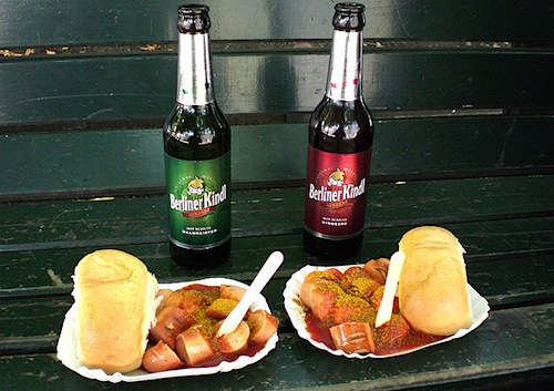 currywurst and beer in Berlin