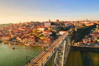 aerial view of Porto, Portugal