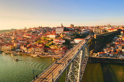 aerial view of Porto, Portugal