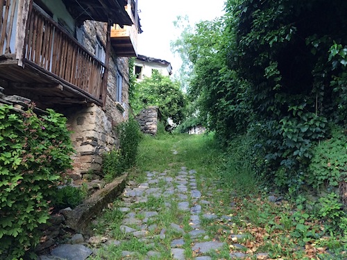 Exploring the paths around Kosovo after dinner. 