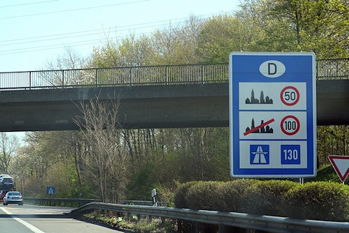 Autobahn Speed Sign