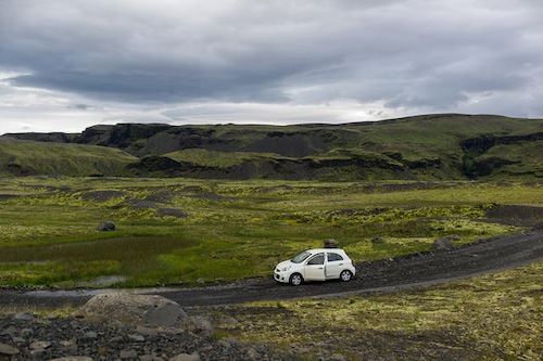 Driving through the stunning landscape of Iceland. Photo Michael C.