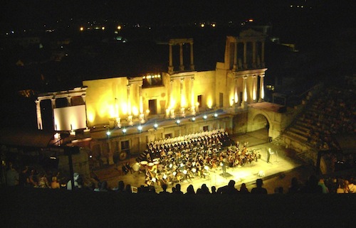 A live opera on the stage of the Ancient Roman Theater. Photo: Craig Nelson