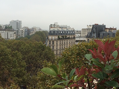 A cloudy Paris is still beautiful from a terrace room at Generator Hostel. Photo: Craig Nelson