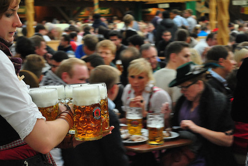 Beer fans travel from all over the world to Munich's famous Oktoberfest. Photo Christian