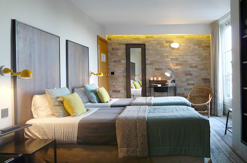 Even the family rooms are stylish at the budget boutique Hotel Michelet Odeon.