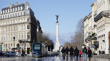 People walking on streets in Bordeaux