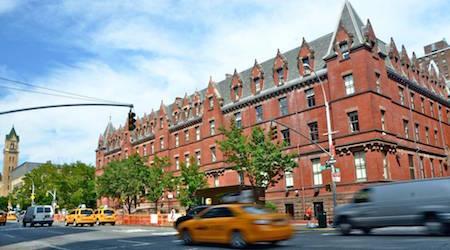 HI Hostel NYC brick exterior