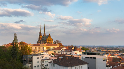 Brno Cathedral at dusk