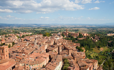 aerial view of Siena