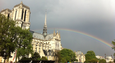 rainbow over Notre Dame