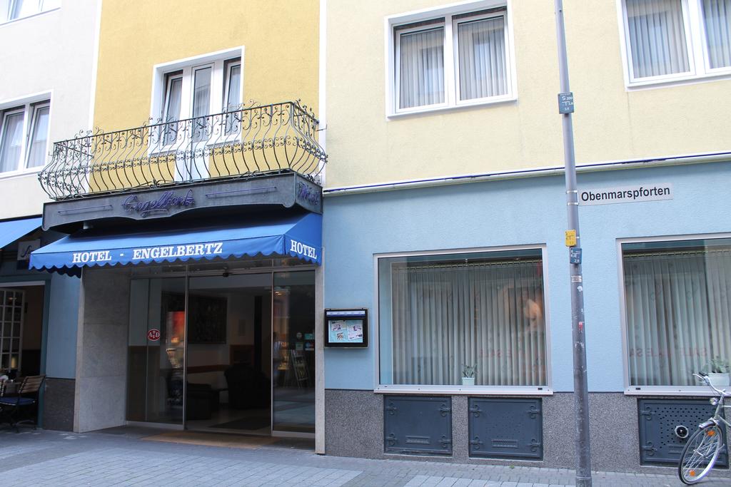 blue and yellow hotel exterior