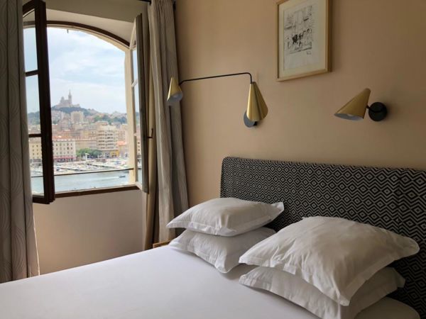 port views from window of hotel room