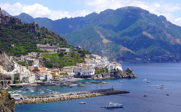 aerial view of Amalfi Coast