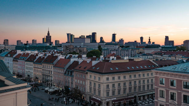 Warsaw at sunset