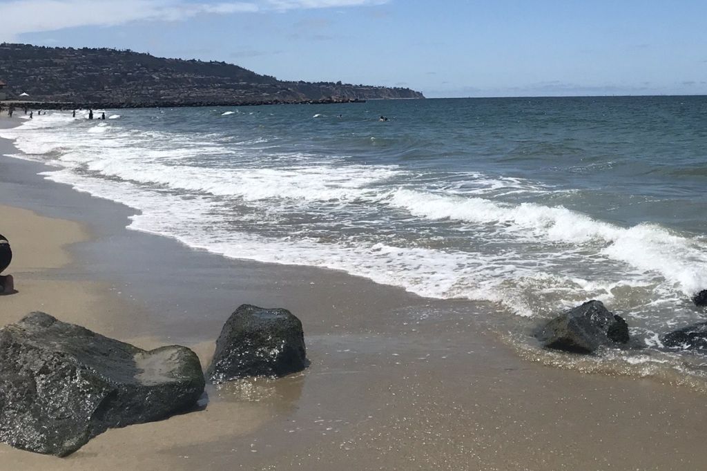large rocks on a beach