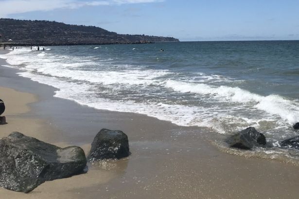 large rocks on a beach