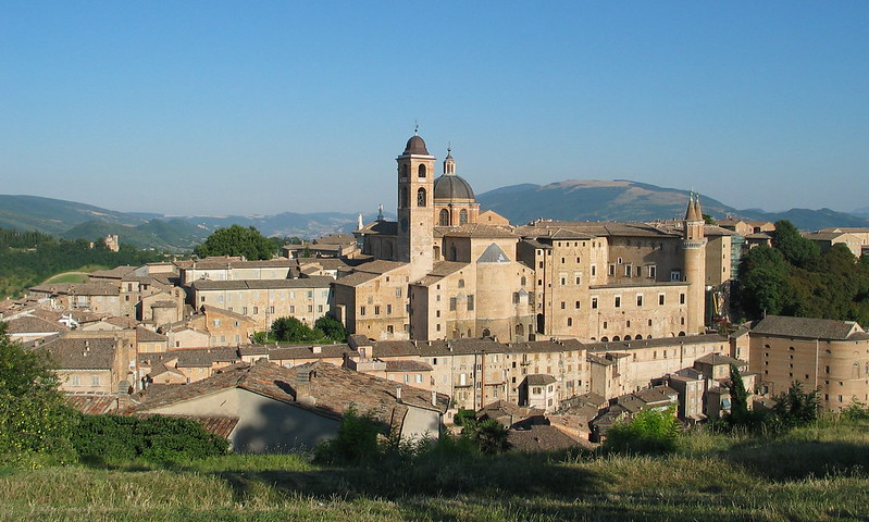 Scenic view of Urbino, Italy