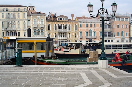 Vaporetti station Grand Canal