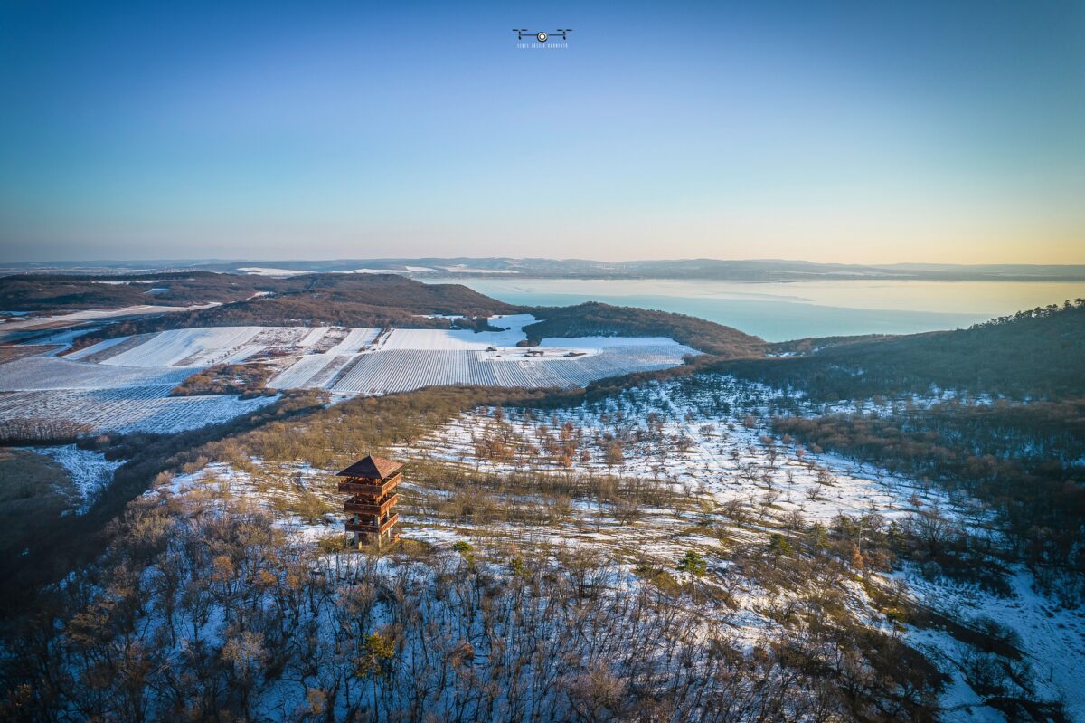 Tihany, Balaton, tél, téli kirándulás, természet, kilátó, Őrtorony-kilátó, január