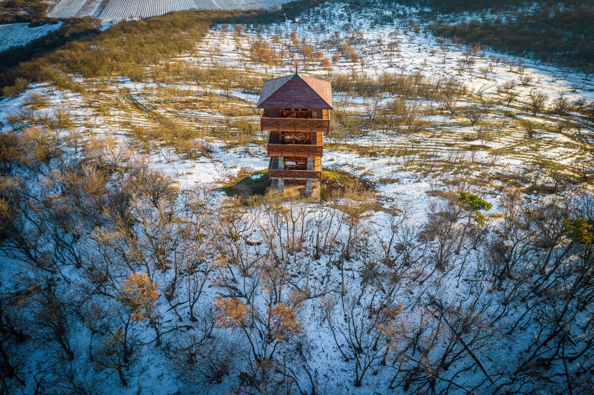 Tihany, Balaton, tél, téli kirándulás, természet, kilátó, Őrtorony-kilátó, január